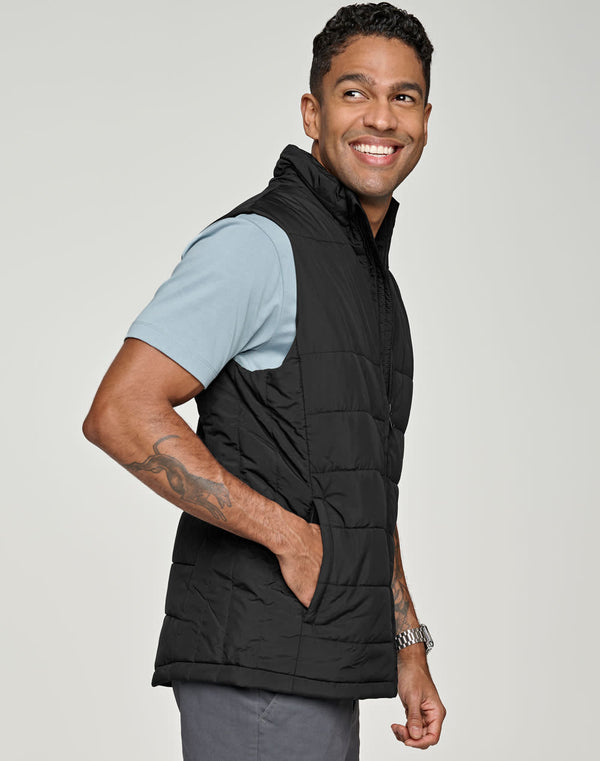 Mens Sustainable Insulated Puffer Vest 3D Cut [53-JK61]