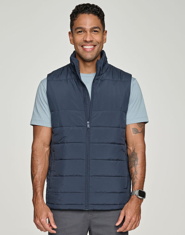 Mens Sustainable Insulated Puffer Vest 3D Cut [53-JK61]