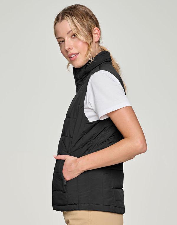 Ladies Sustainable Insulated Puffer Vest 3D Cut [53-JK62]