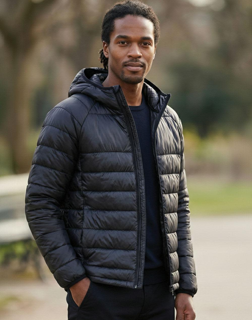 Adults Sustainable Lightweight Hooded Puffer Jacket [53-JK67]