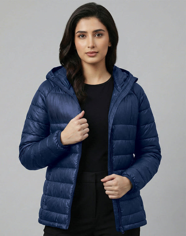Adults Sustainable Lightweight Hooded Puffer Jacket [53-JK67]