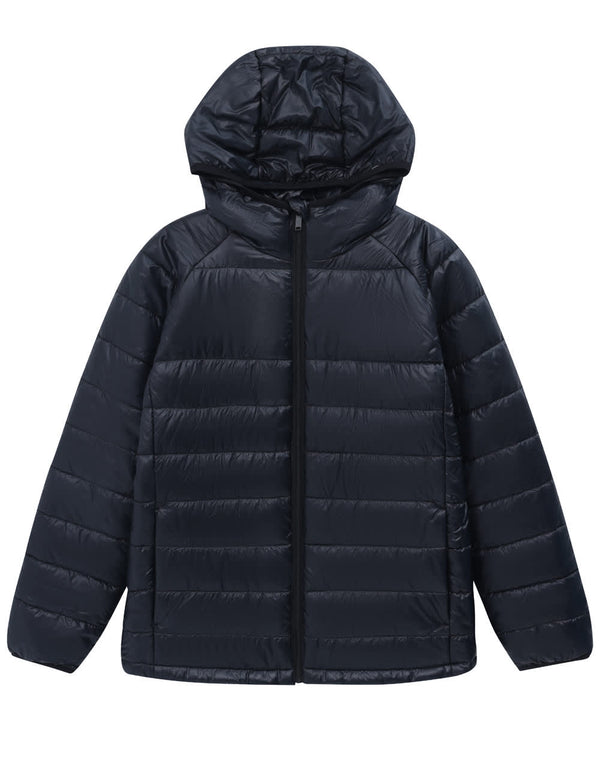 Kids Sustainable Lightweight Hooded Puffer Jacket [53-JK67K]
