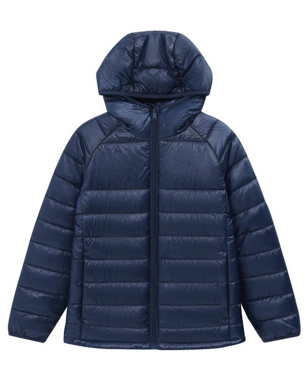 Kids Sustainable Lightweight Hooded Puffer Jacket [53-JK67K]
