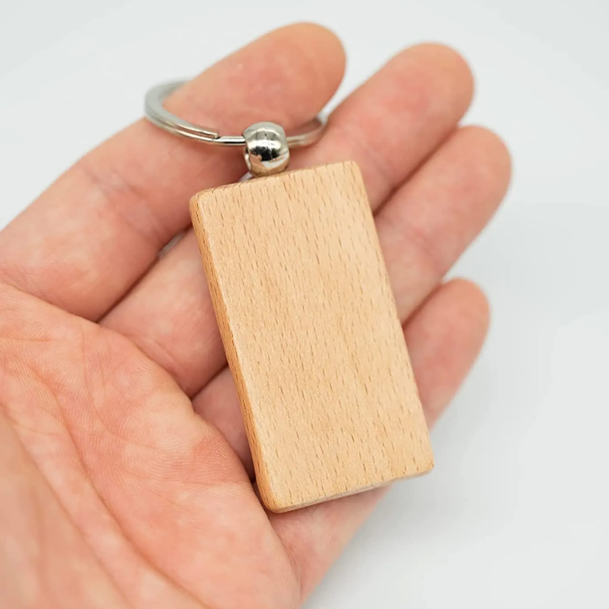 Wood Euro Key Ring [19-KRS025]