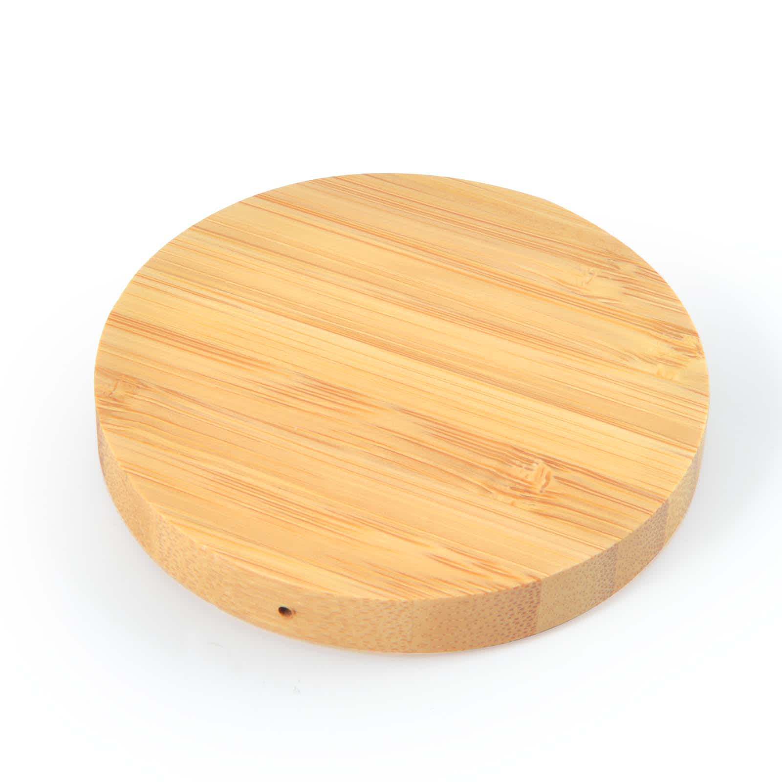 Arc Round Bamboo Wireless Charger [2-LL0220]