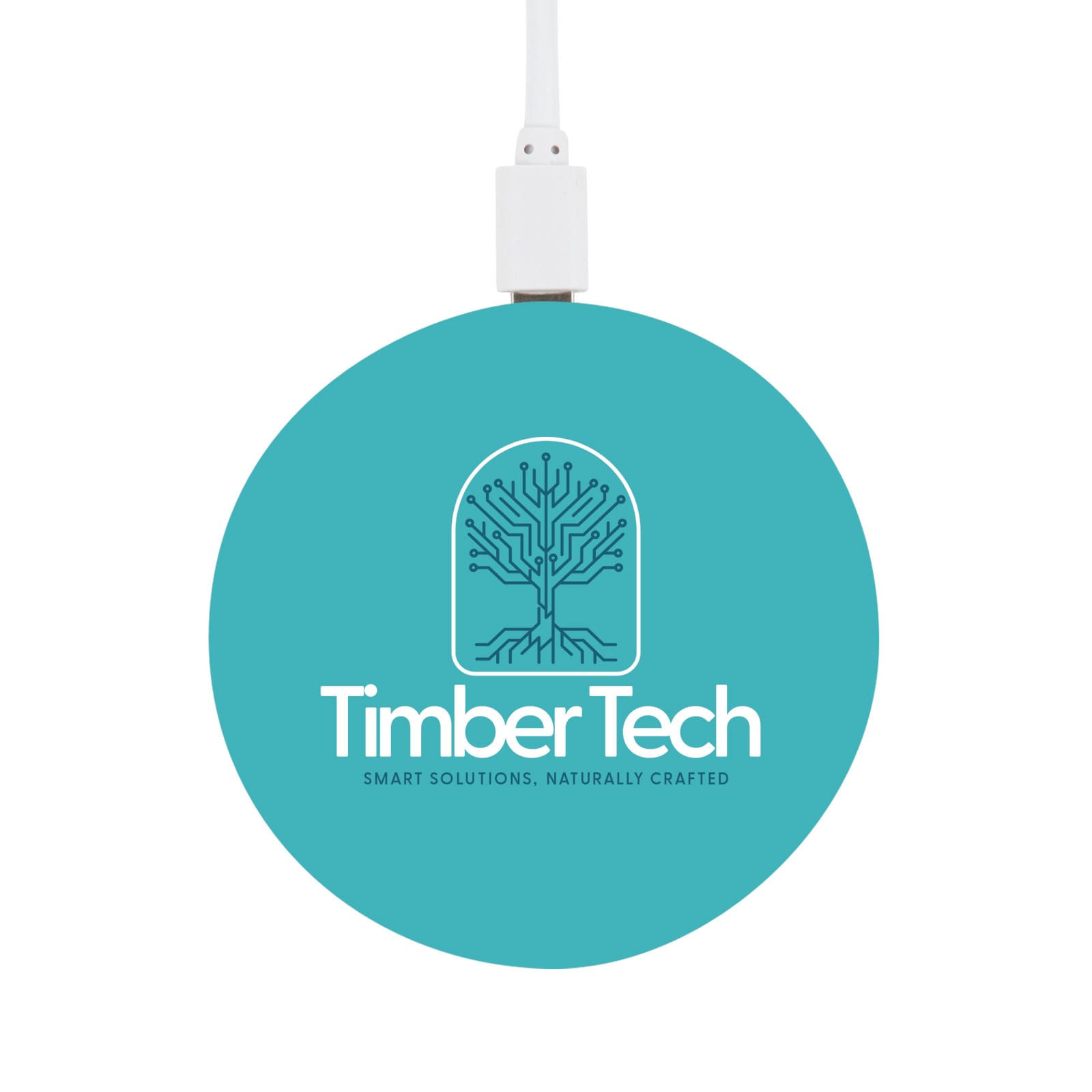 Arc Round Bamboo Wireless Charger [2-LL0220]