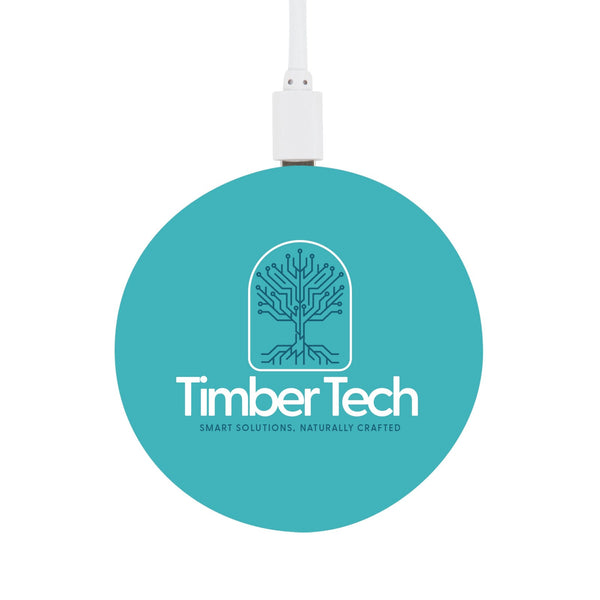 Arc Round Bamboo Wireless Charger [2-LL0220]