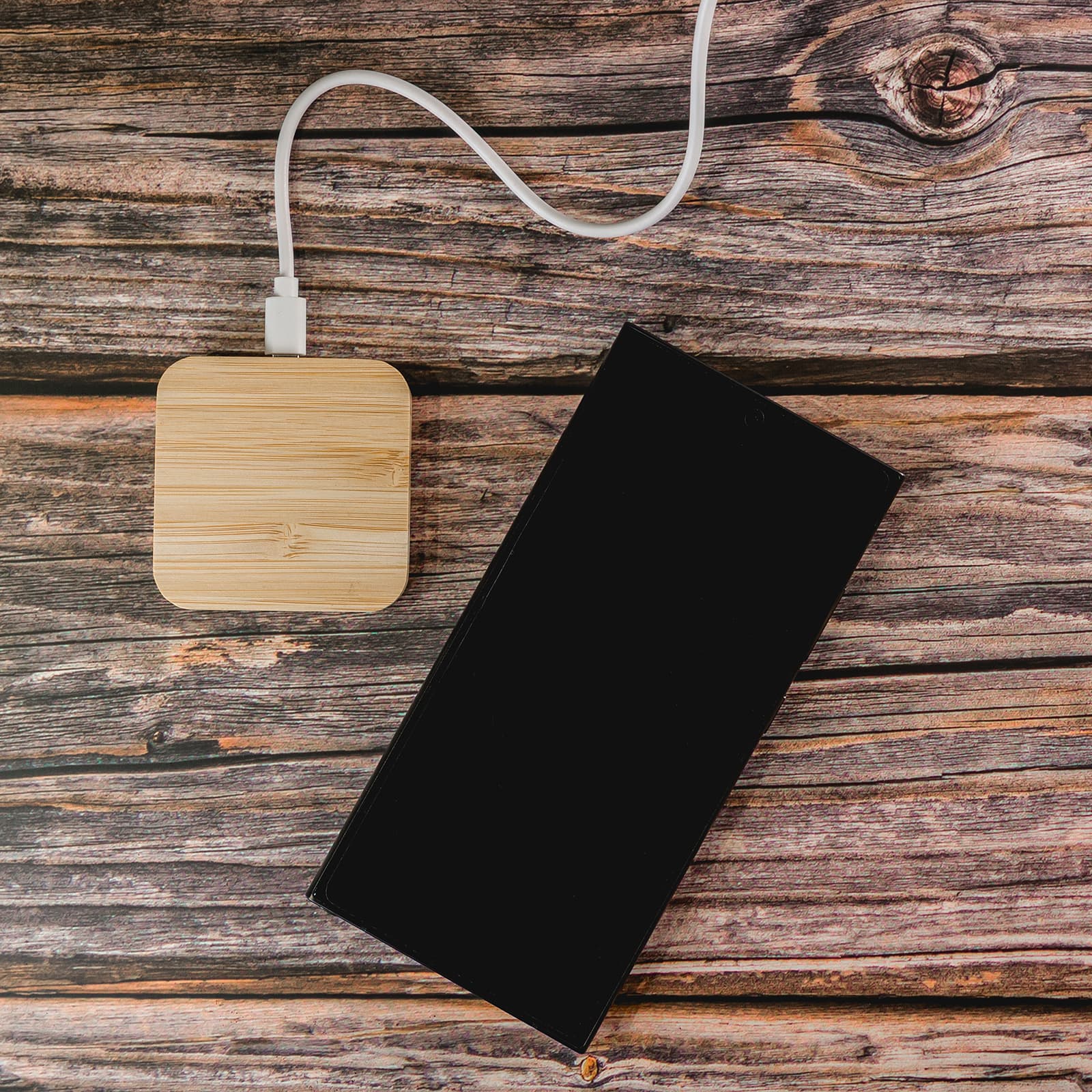 Arc Square Bamboo Wireless Charger [2-LL0224]