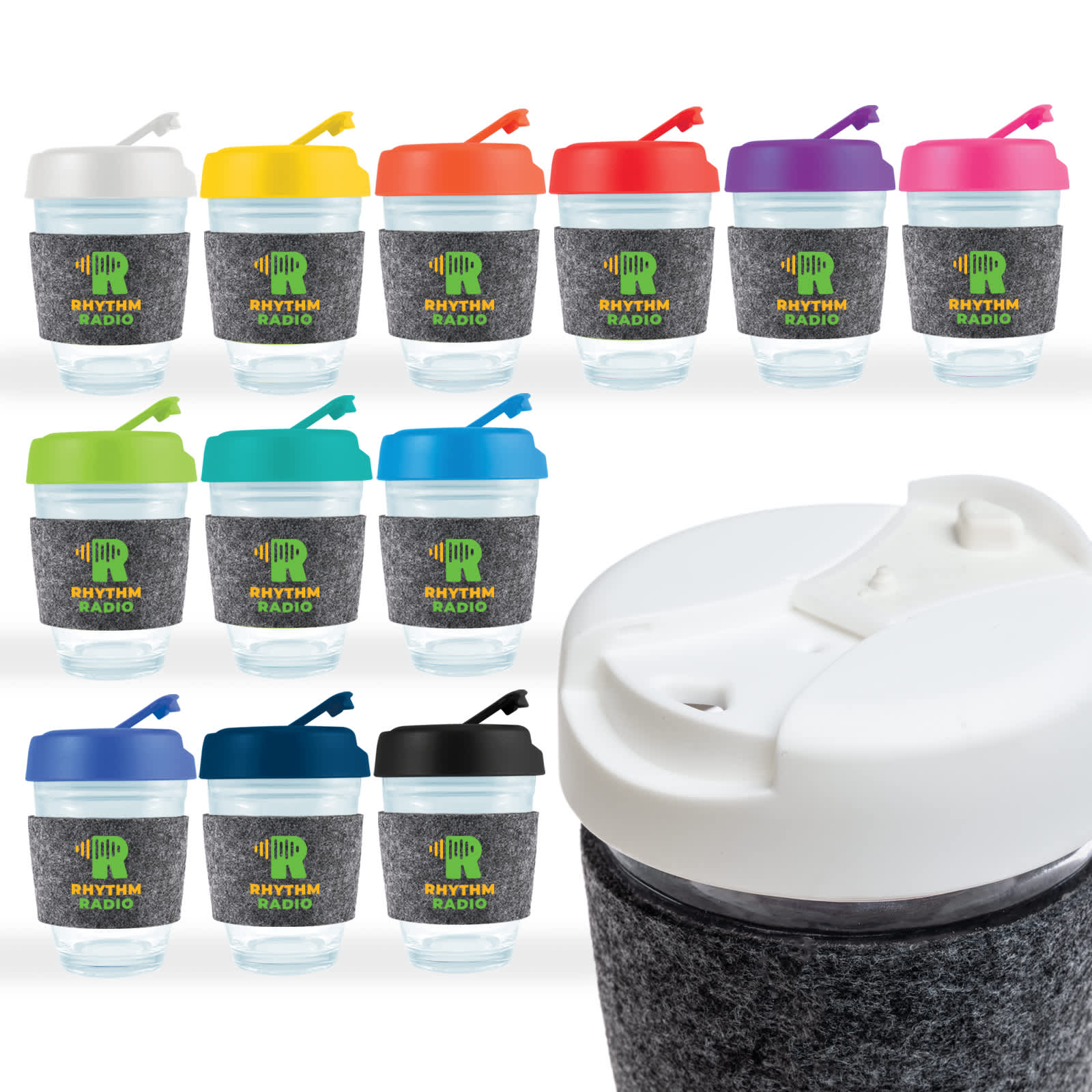 Vienna Coffee Cup / Flip Lid / RPET Band [2-LL0449]