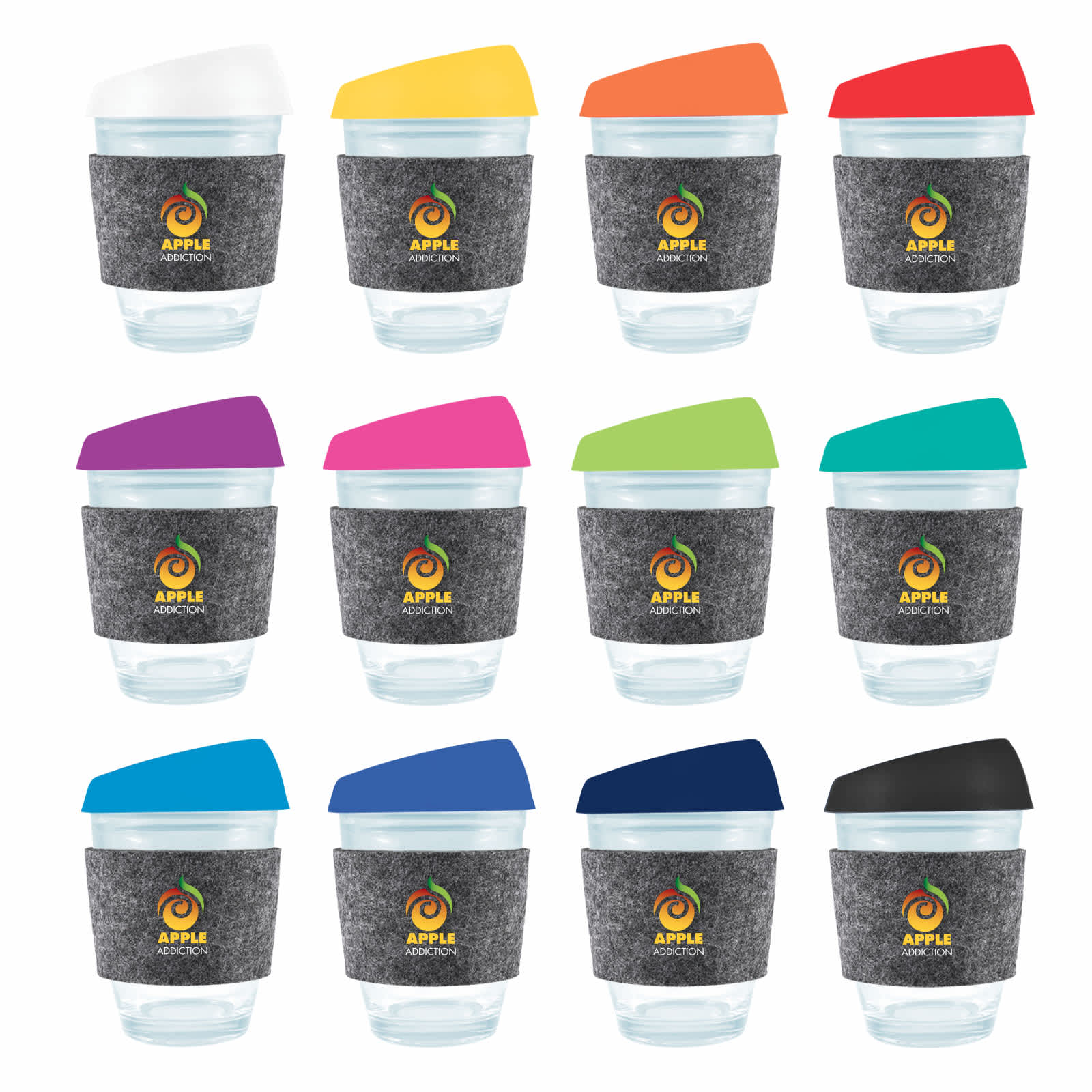 Vienna Coffee Cup / Silicone Lid / RPET Band [2-LL0450]