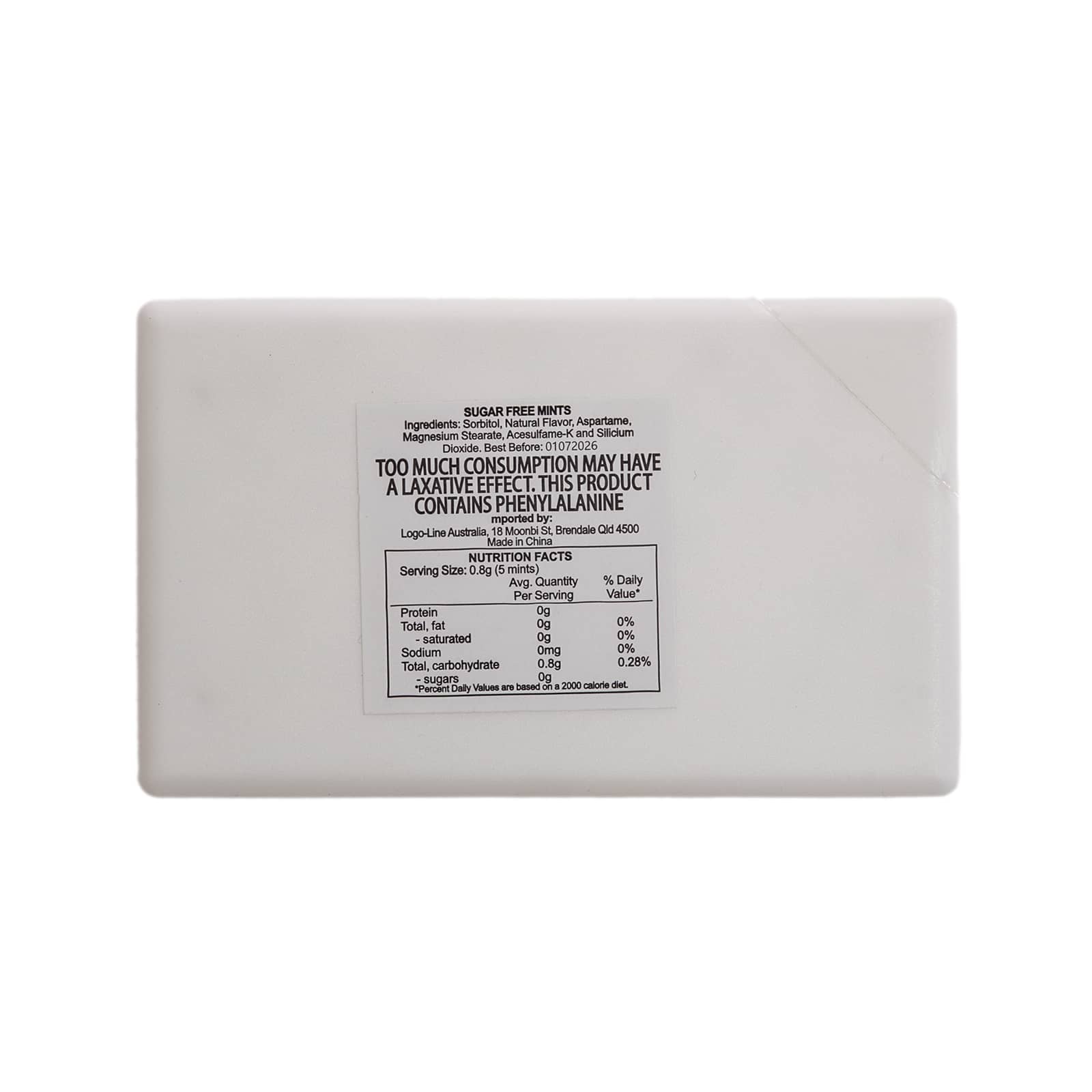 Rectangular Sugar Free Breath Mints [2-LL077]