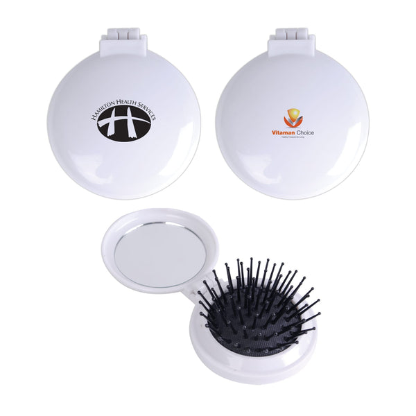 Compact Pop Up Brush / Mirror Set [2-LL1634]