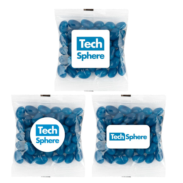 Corporate Colour Mini Jelly Beans in 50 Gram Cello Bag [2-LL31450]
