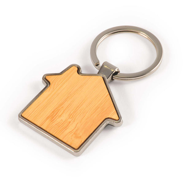 House Bamboo Zinc Keytag [2-LL3522]