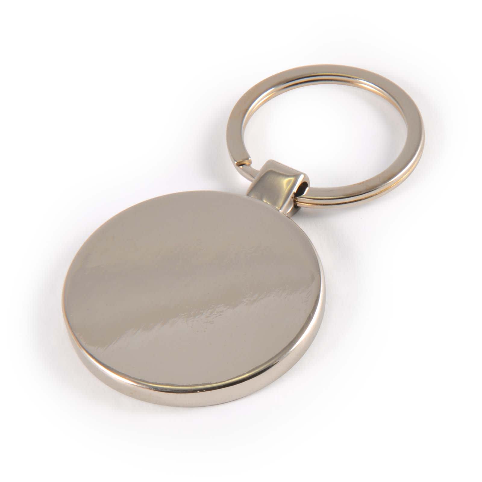 Circle Bamboo Zinc Keytag [2-LL3524]
