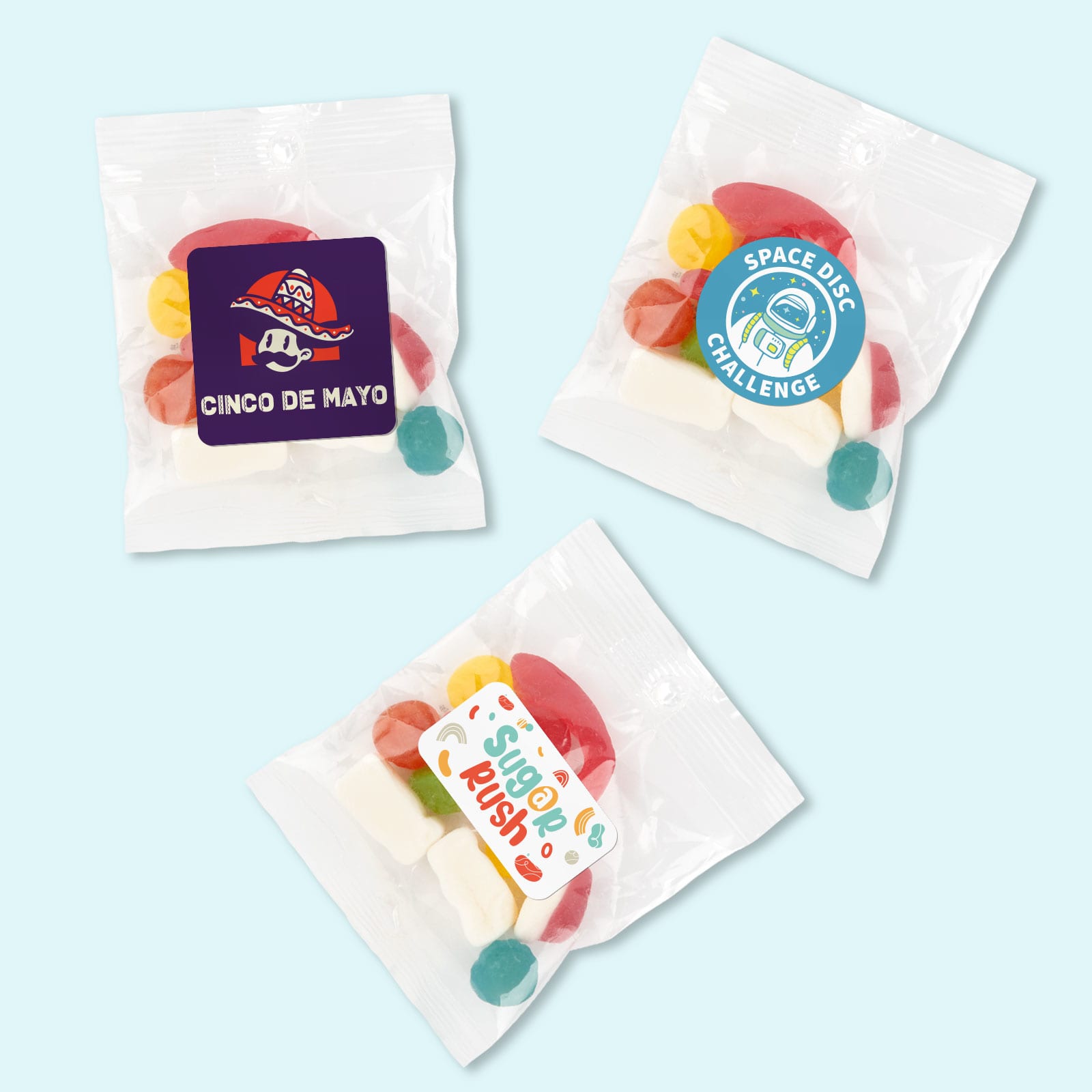 Assorted Jelly Party Mix in 50 Gram Cello Bag [2-LL420]