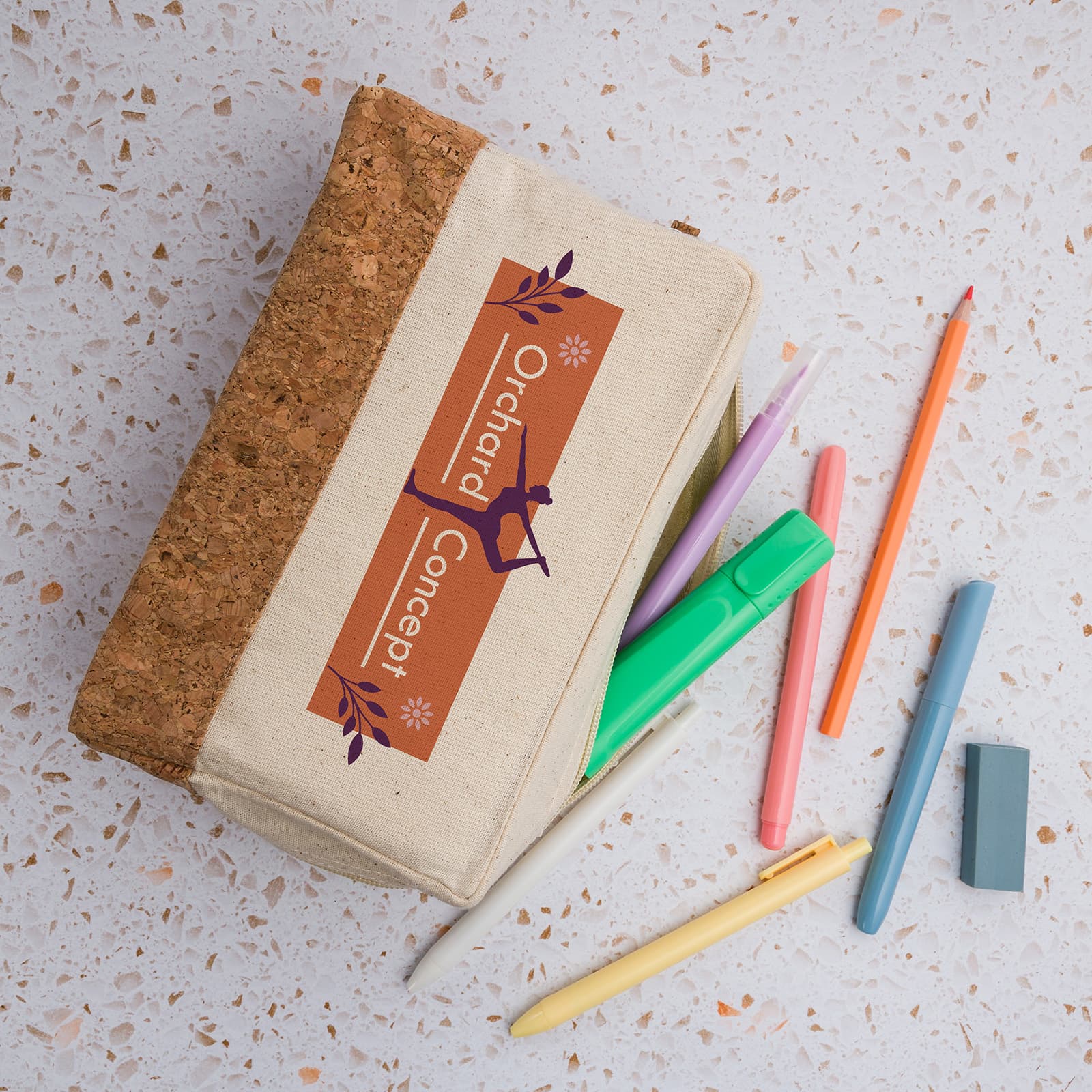 Corsica Calico / Cork Utility Case [2-LL4632]