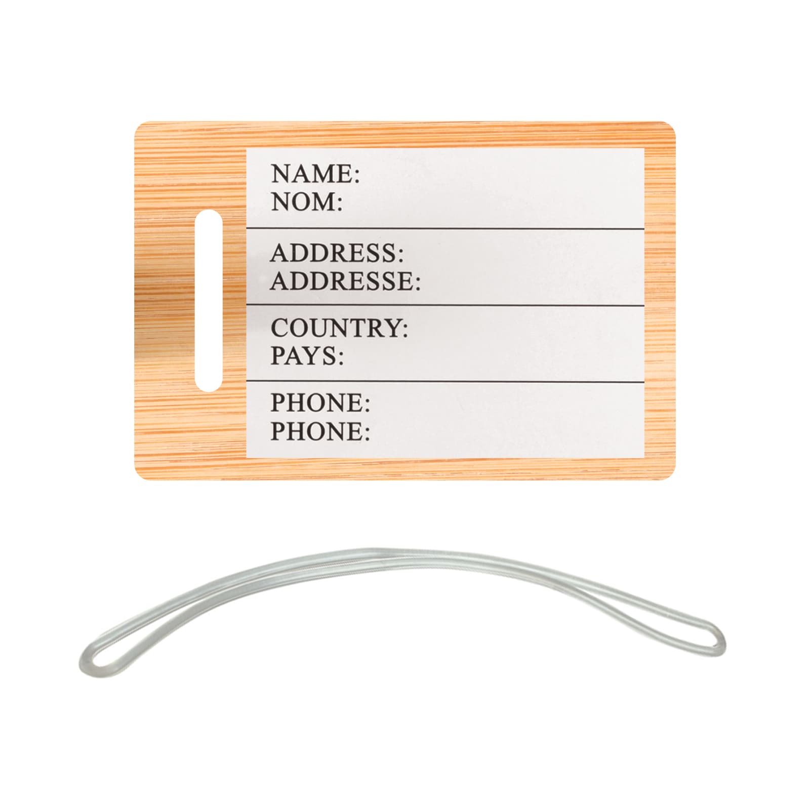 Transit Bamboo Luggage Tag [2-LL4836]