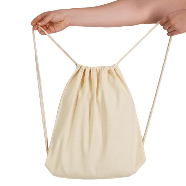 Calico Drawstring Library Backpack [2-LL506]