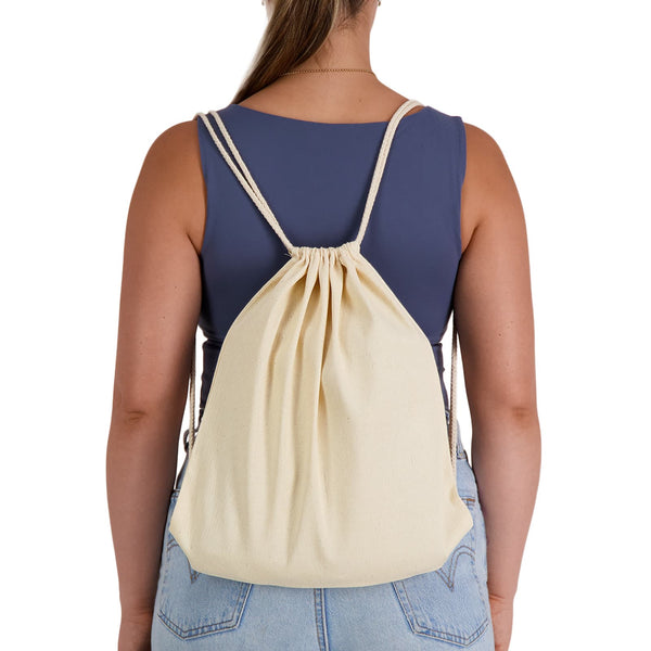 Calico Drawstring Library Backpack [2-LL506]