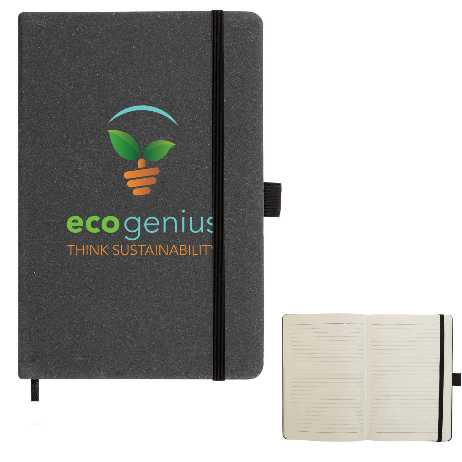 Astro Hard Cover Recycled Leather Notebook [2-LL5095]