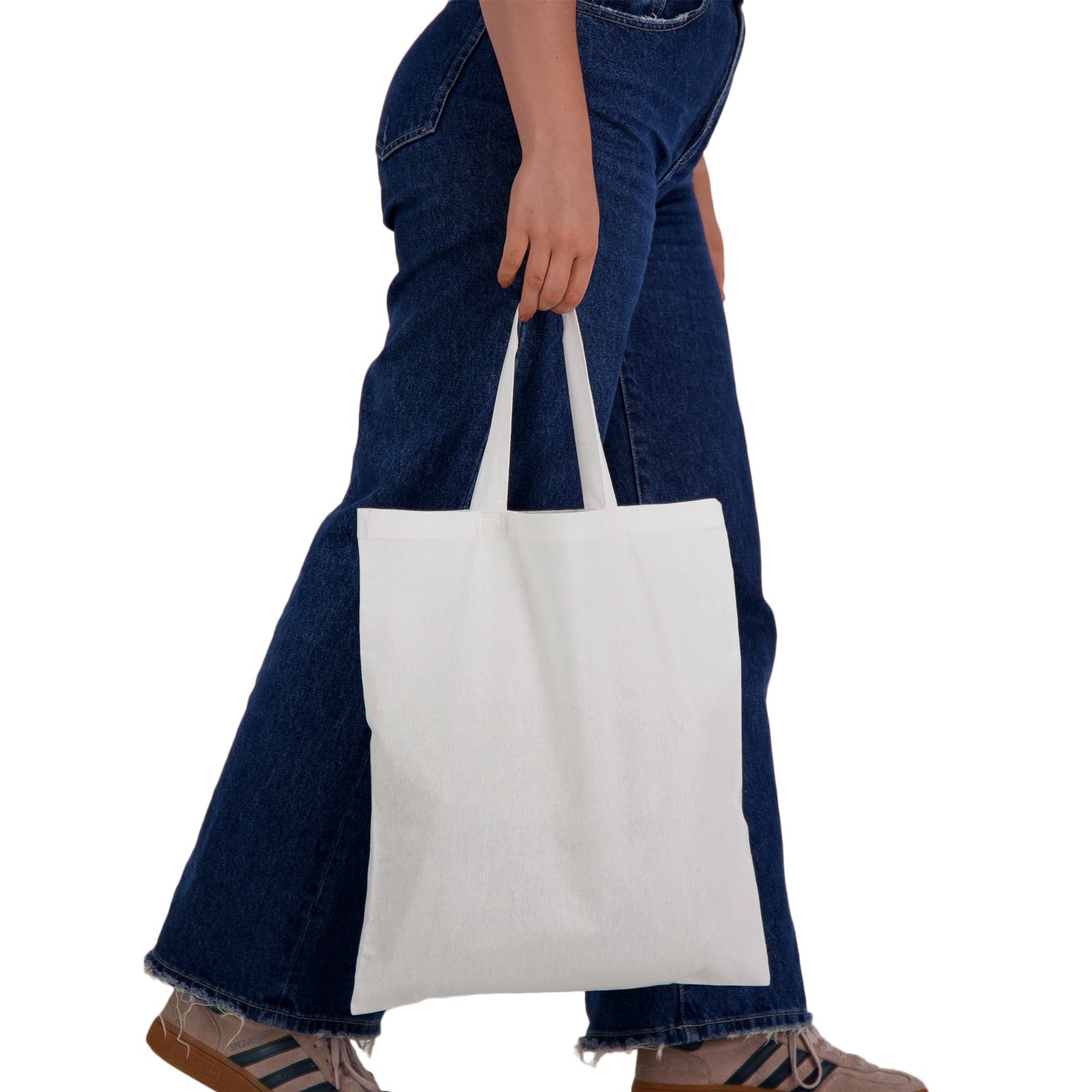 Coloured Cotton Short Handle Tote Bag [2-LL509]