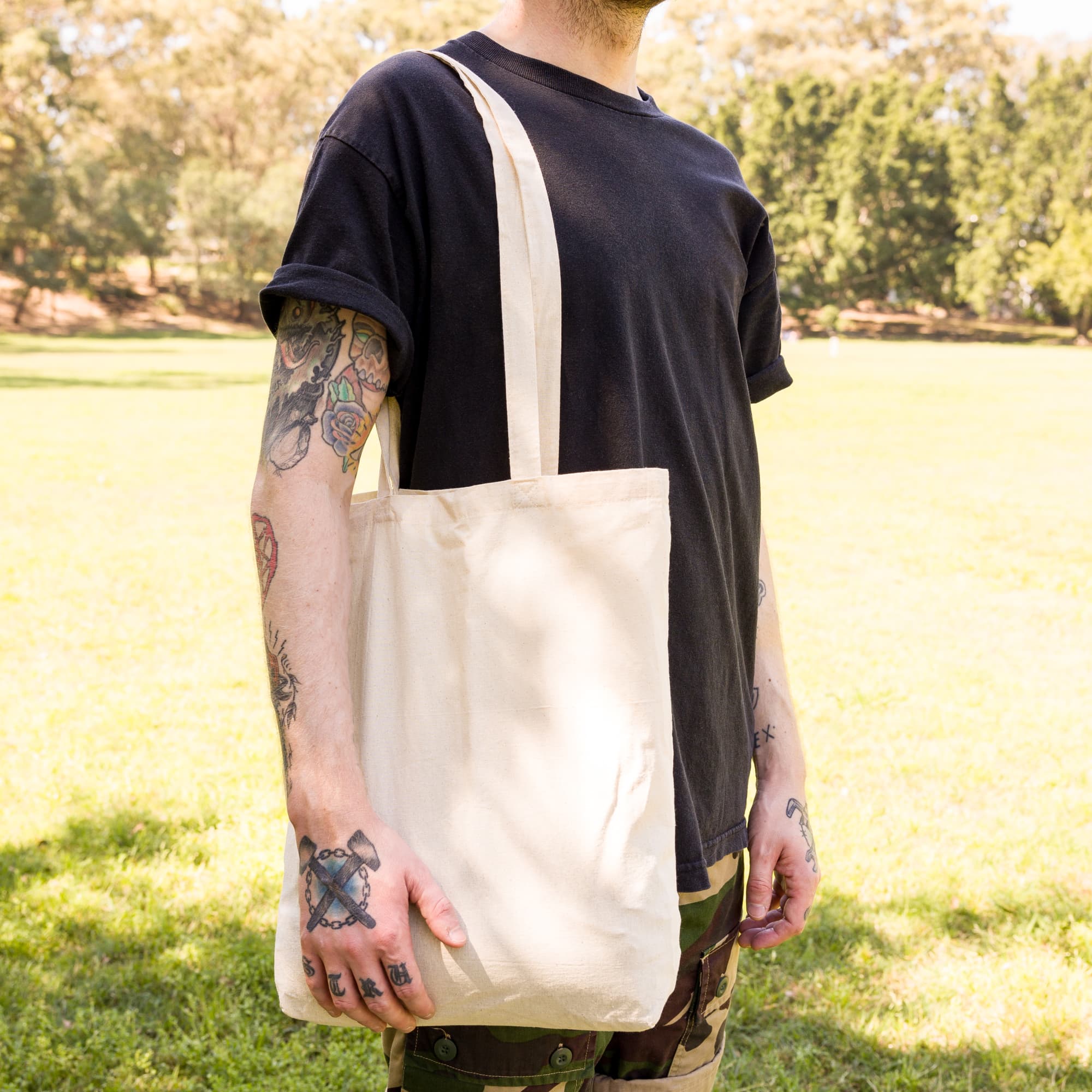 Calico Long Handle Bag [2-LL512]