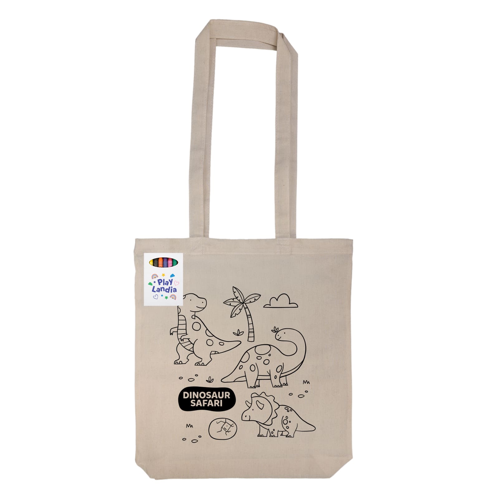 Get Crafty Folding Calico Bag and Crayons [2-LL531]