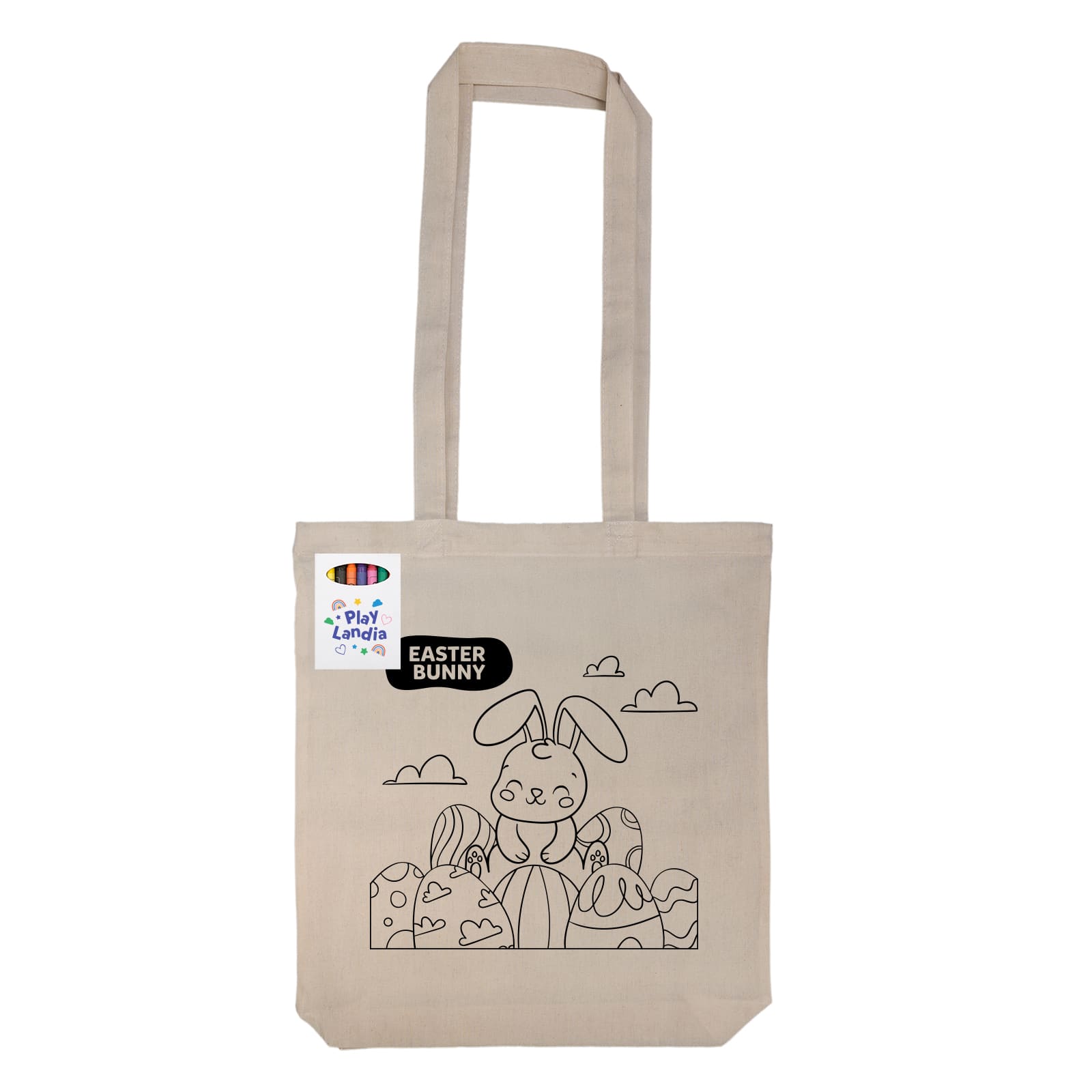 Get Crafty Folding Calico Bag and Crayons [2-LL531]