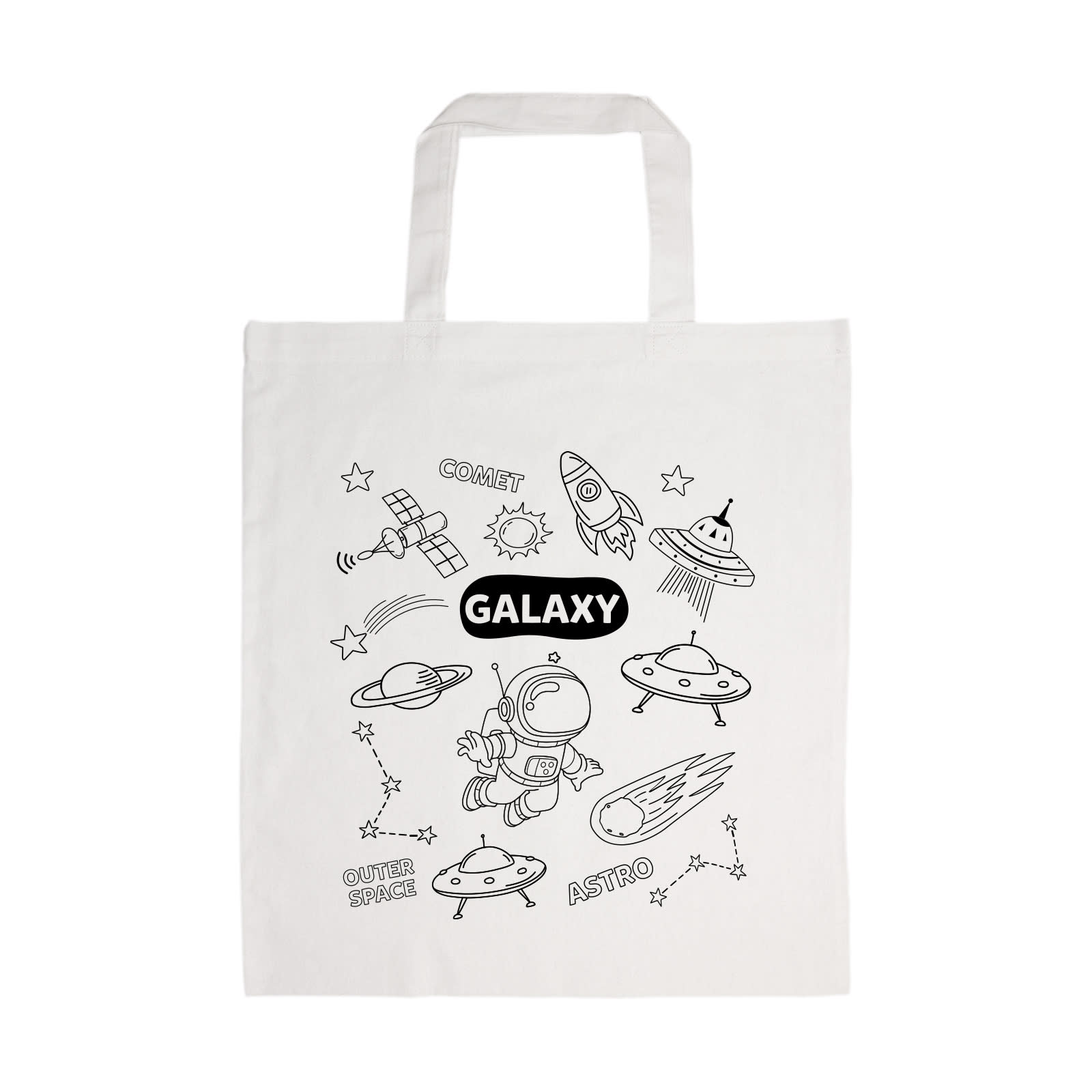Colouring Short Handle Cotton Bag  Pencils [2-LL5523]