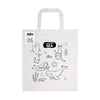 Colouring Short Handle Cotton Bag  Crayons [2-LL5520]