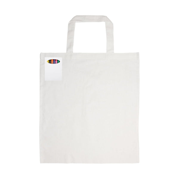 Colouring Short Handle Cotton Bag  Crayons [2-LL5520]