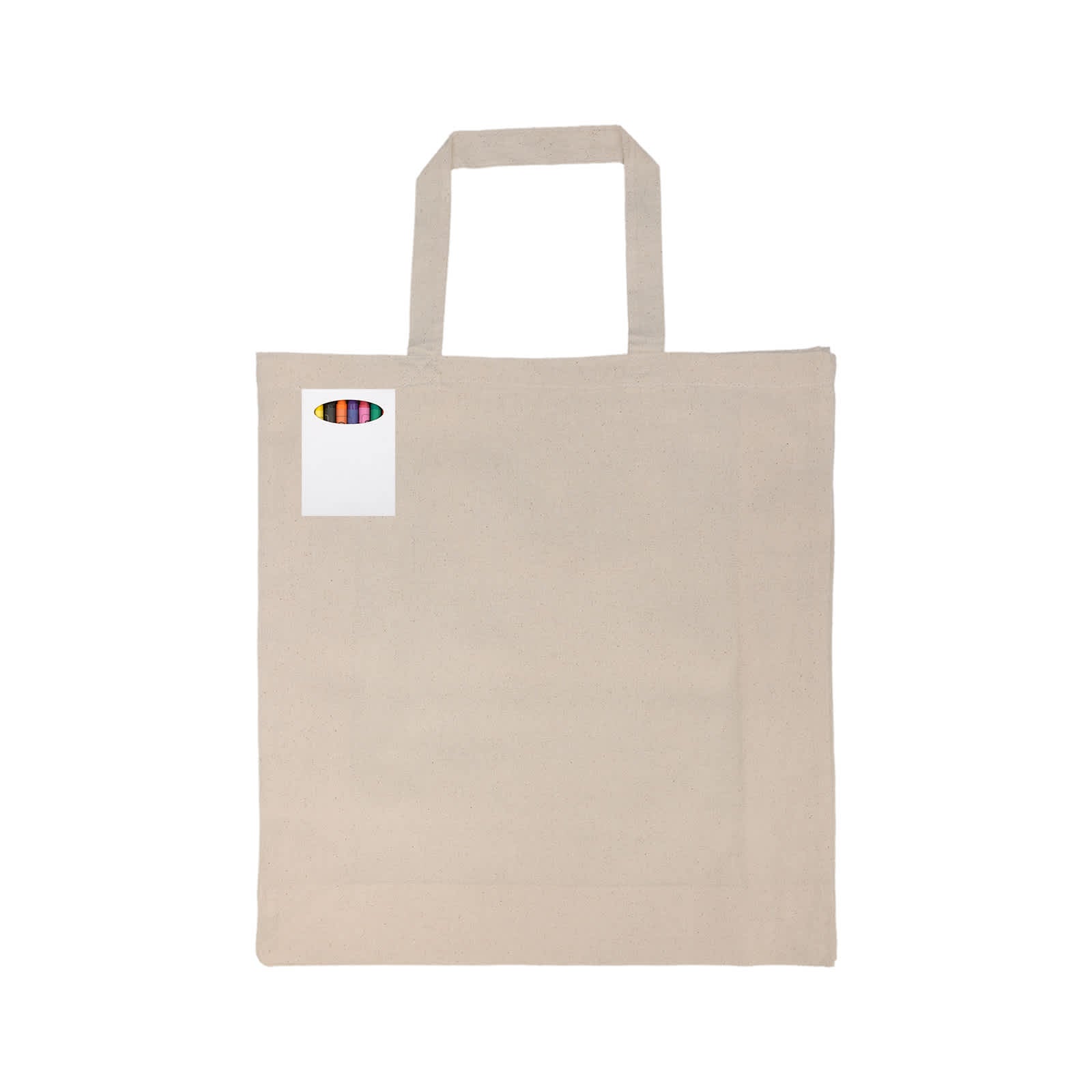 Colouring Short Handle Calico Bag  Crayons [2-LL5522]