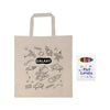 Colouring Short Handle Calico Bag  Crayons [2-LL5522]