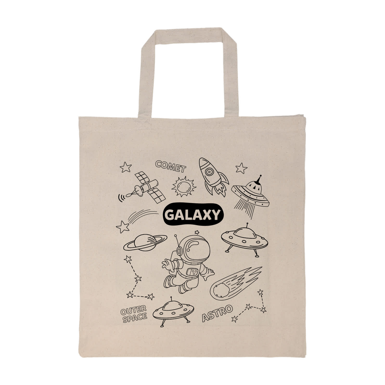 Colouring Short Handle Calico Bag  Crayons [2-LL5522]