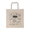 Colouring Short Handle Calico Bag  Crayons [2-LL5522]