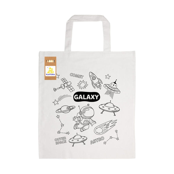 Colouring Short Handle Cotton Bag  Pencils [2-LL5523]