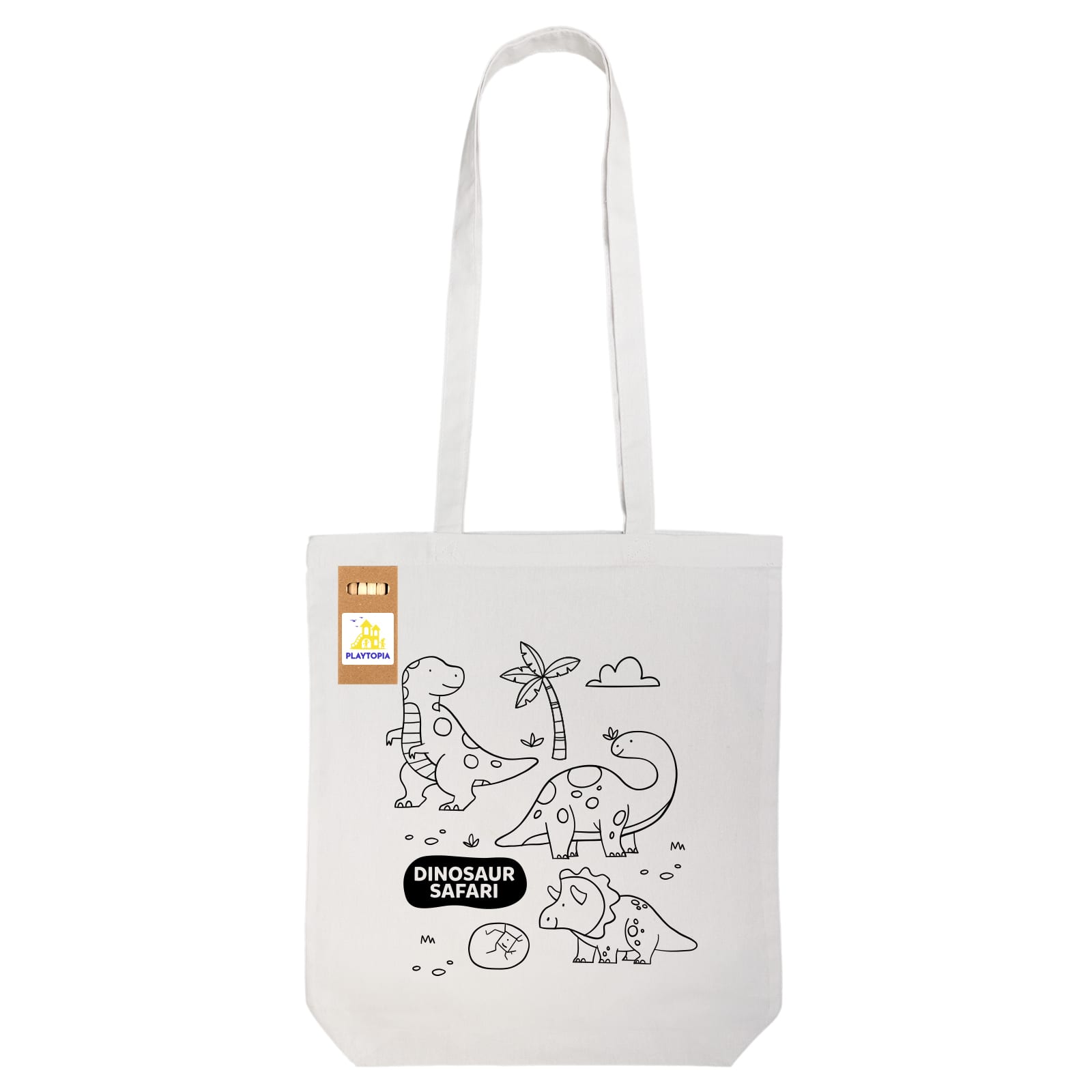 Colouring Long Handle Cotton Bag  Pencils [2-LL5524]