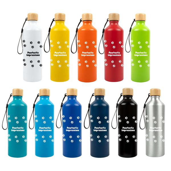 Gelato Aluminium Bottle with Bamboo Lid [2-LL6997]