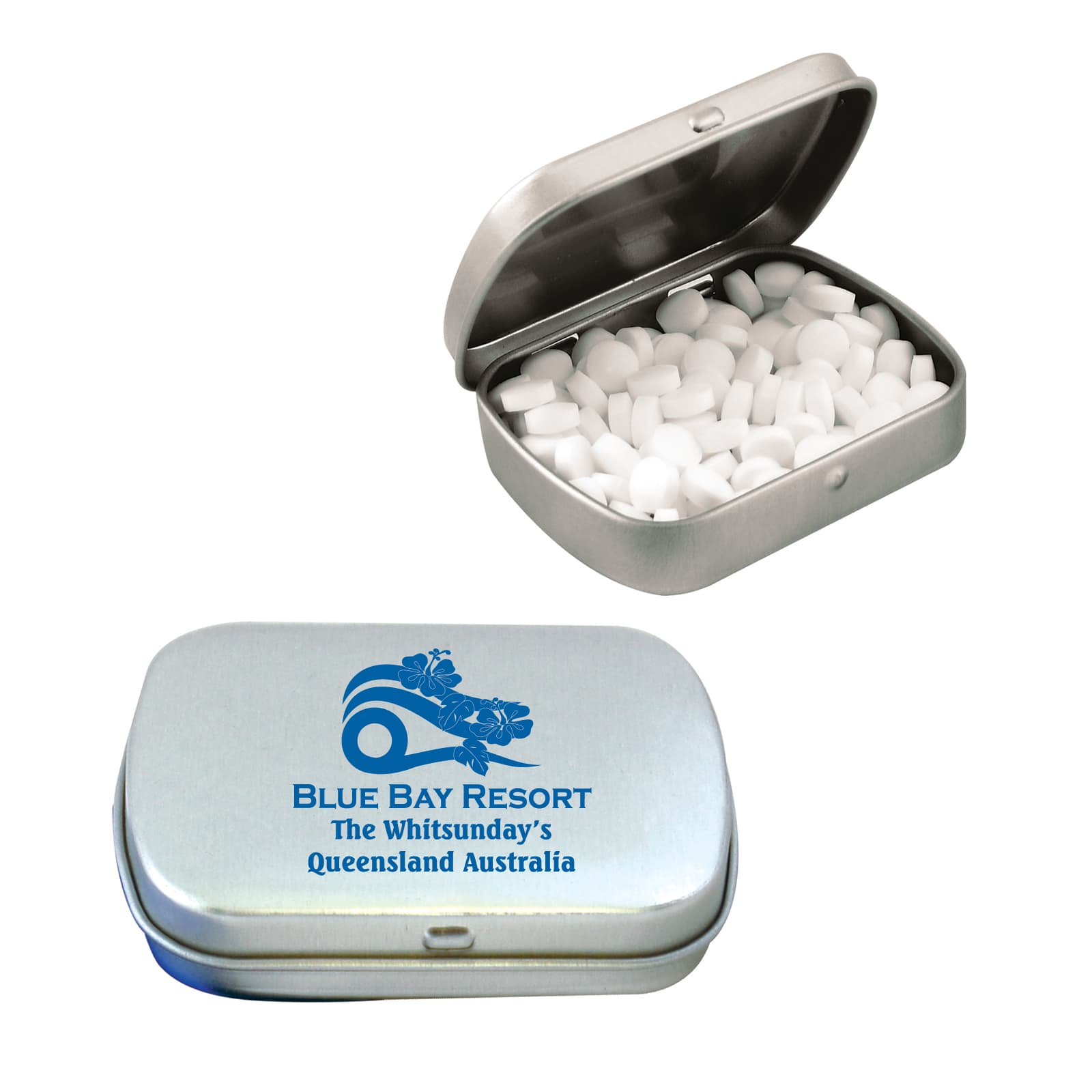 Sugar Free Breath Mints in Silver Tin [2-LL804]