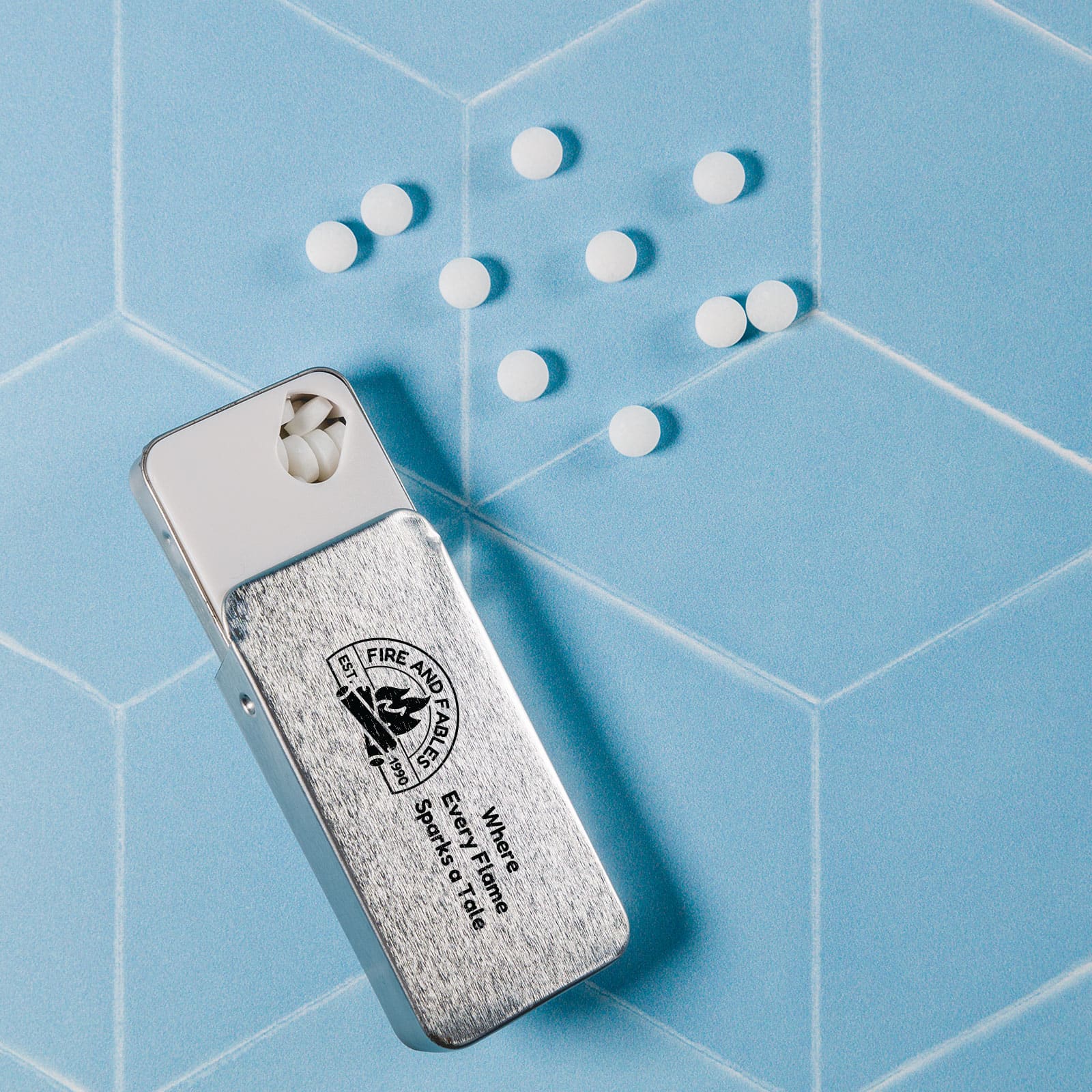 Sugar Free Breath Mints in Slider Tin [2-LL807]