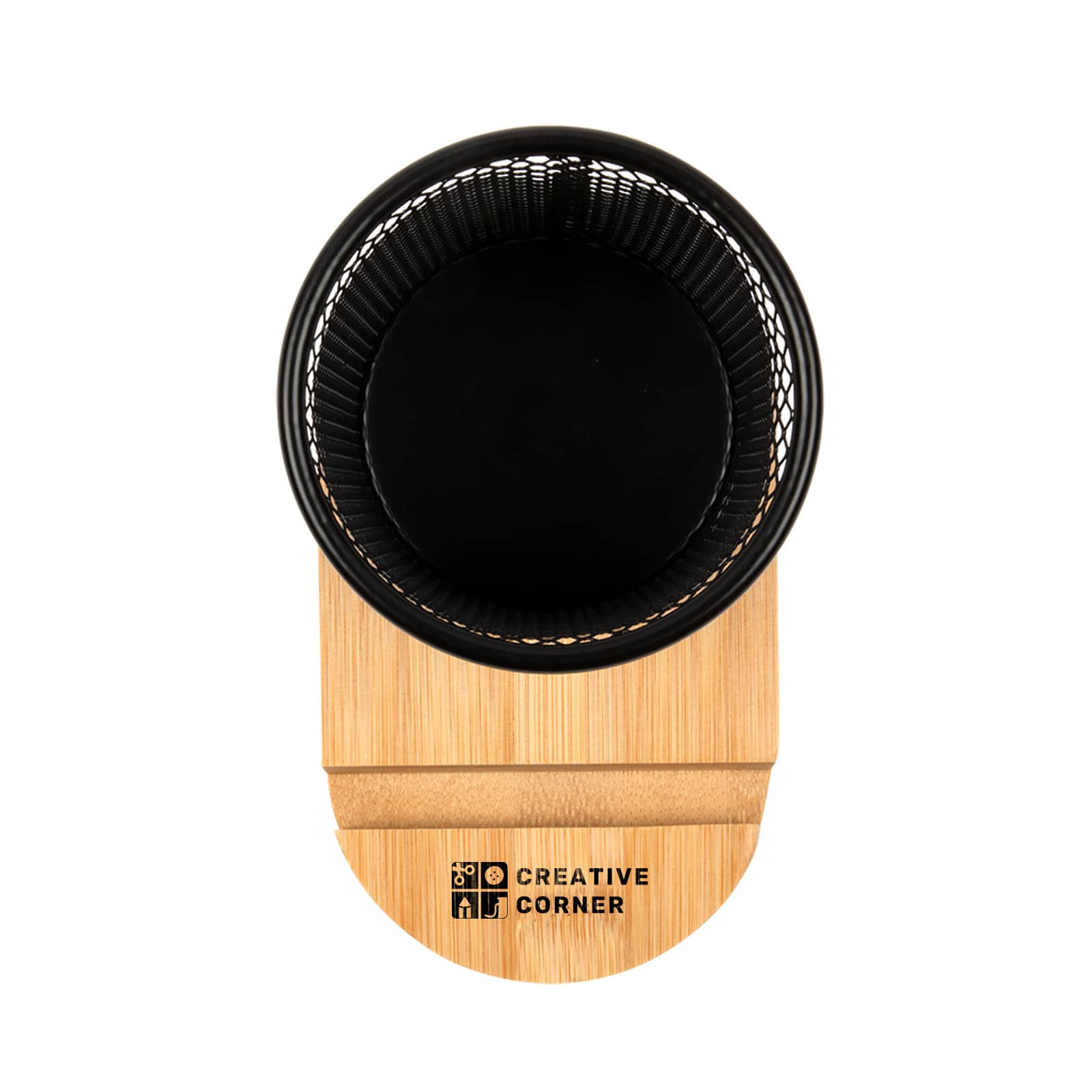 Bamboo Pen Tidy Phone Stand [2-LL8200]