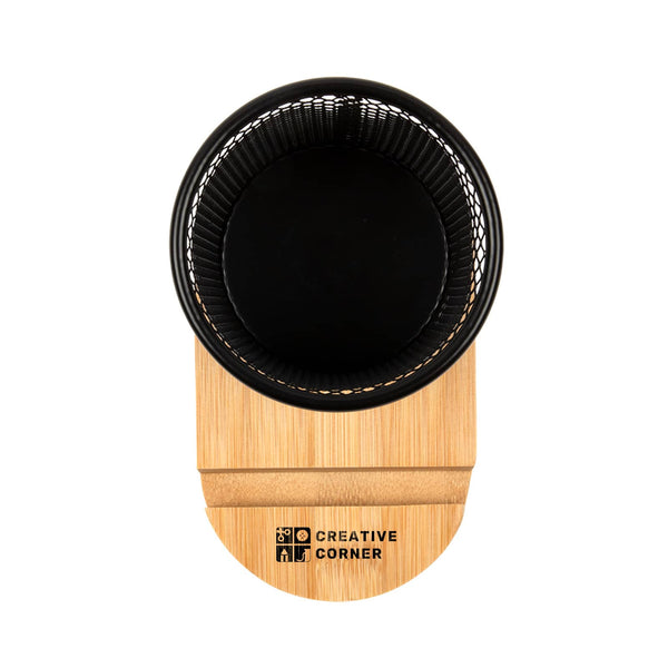 Bamboo Pen Tidy Phone Stand [2-LL8200]