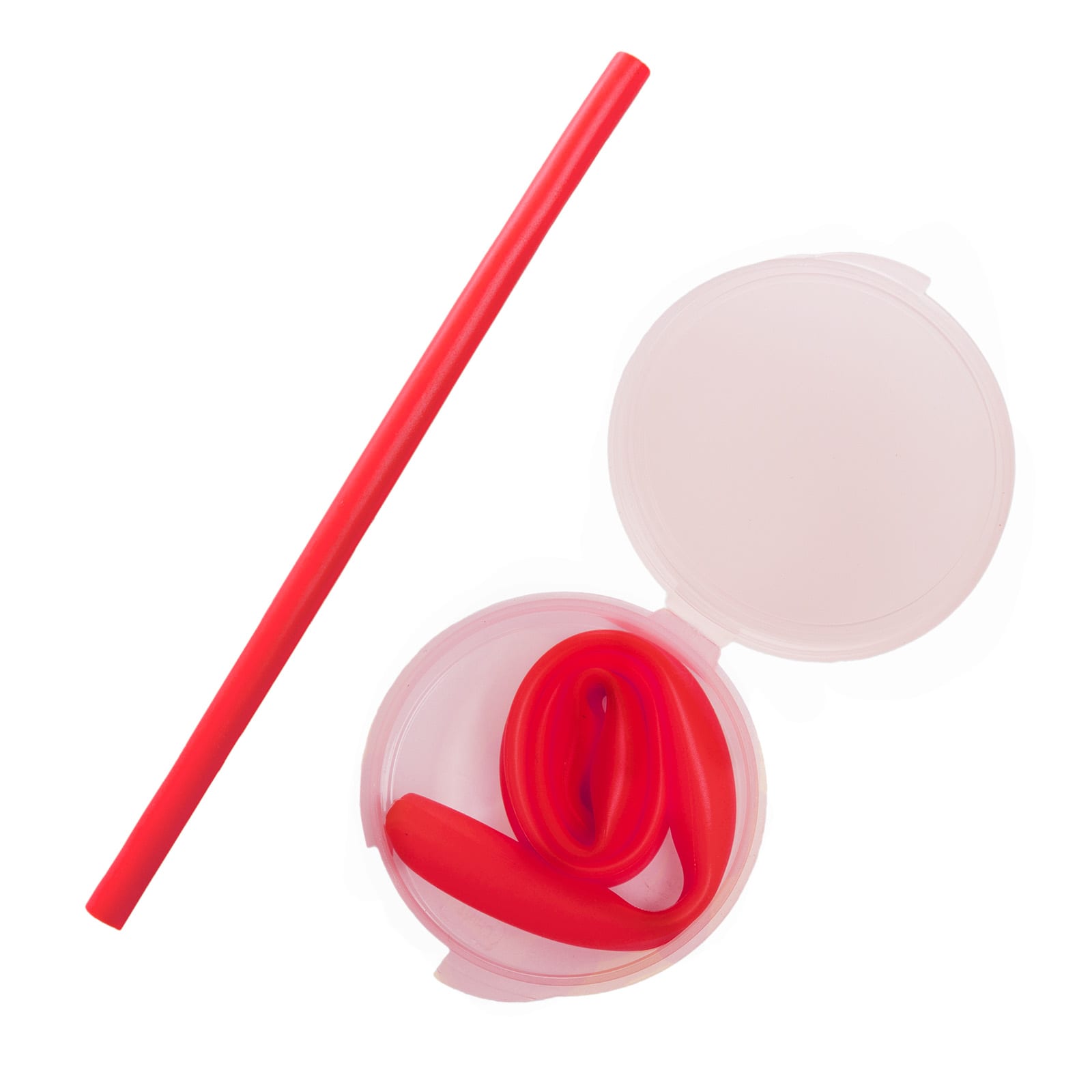 Silicone Straw in Case [2-LL8785]
