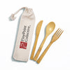 Miso Bamboo Cutlery Set in Calico Pouch [2-LL8794]