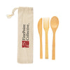 Miso Bamboo Cutlery Set in Calico Pouch [2-LL8794]