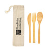 Miso Bamboo Cutlery Set in Calico Pouch [2-LL8794]