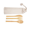 Miso Bamboo Cutlery Set in Calico Pouch [2-LL8794]