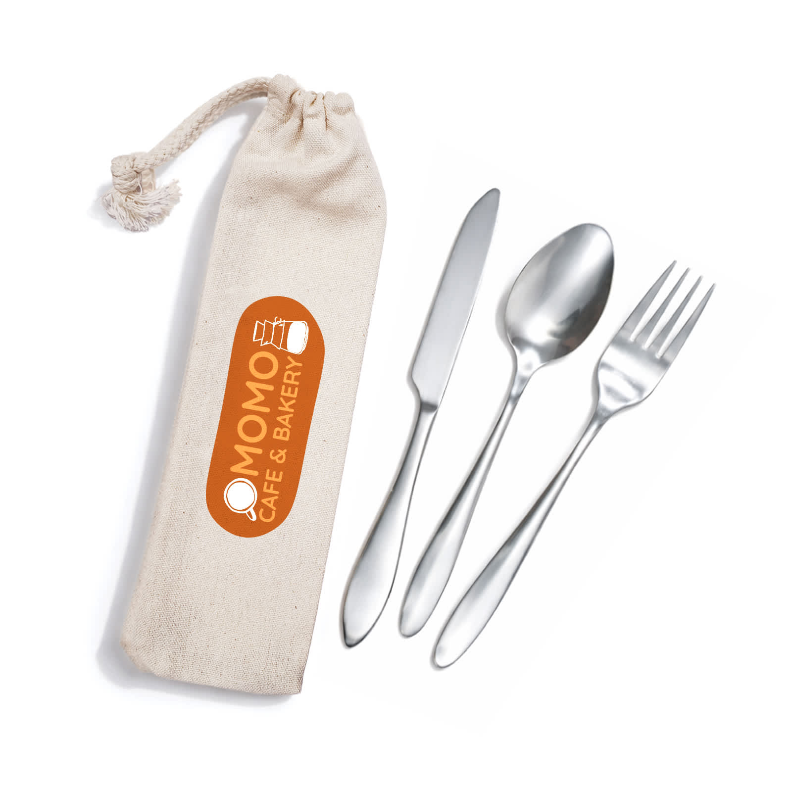 Banquet Cutlery Set in Calico Pouch [2-LL8798]