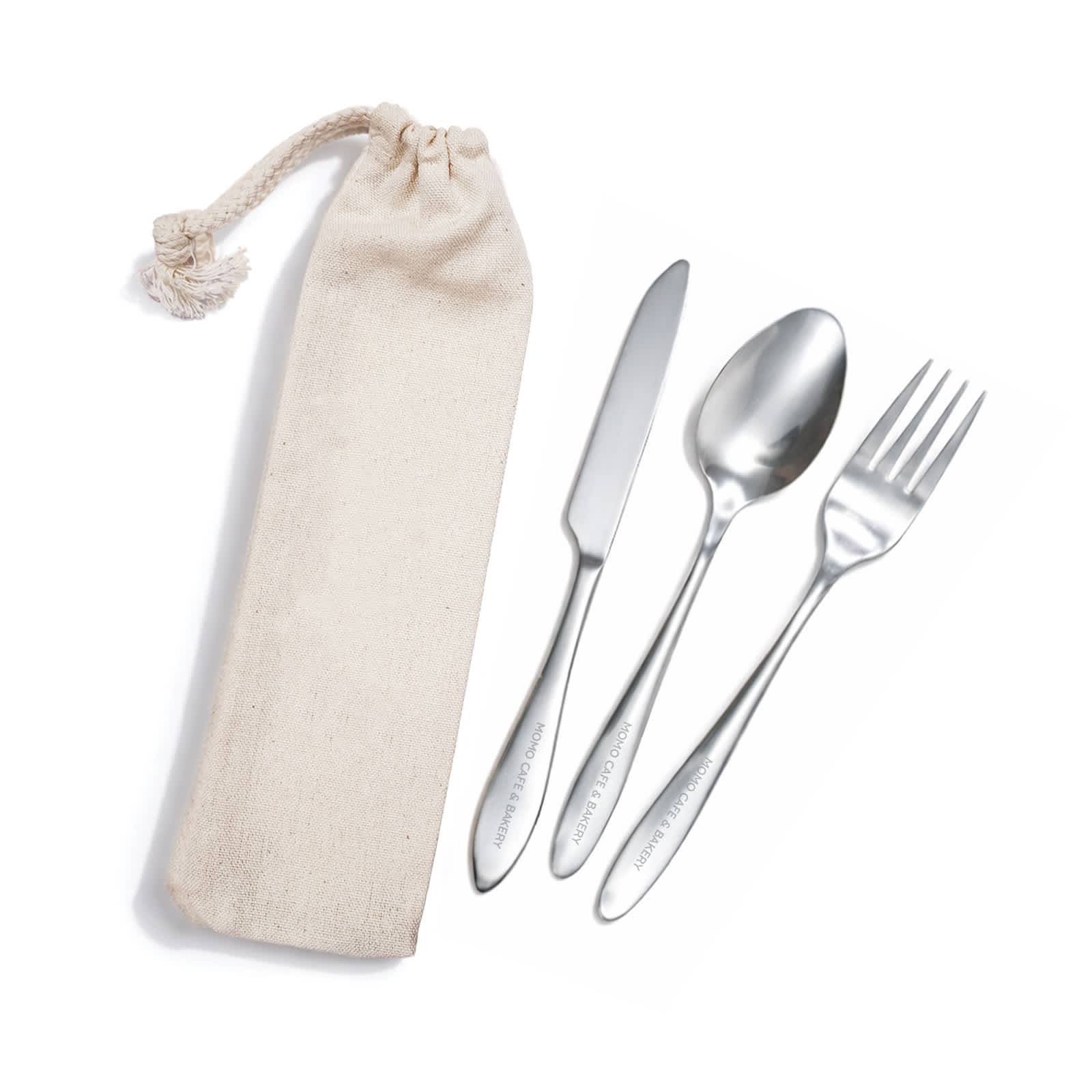 Banquet Cutlery Set in Calico Pouch [2-LL8798]
